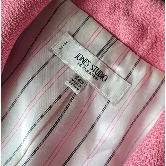 Jones Studio Separates Lined Blazer Jacket Pink 24W - Picture 3 of 6